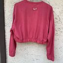 Nike  Size medium pink cropped sweatshirt fleece burnt sunrise icon clash Photo 3