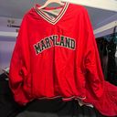 Team Athletics Vintage University of Maryland Red Windbreaker (Size LG) Photo 1