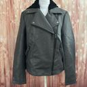 Forever 21  Gray Faux Leather Moto Jacket Photo 5