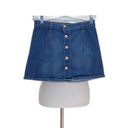 Celebrity Pink Womens Button Front Denim Mini Skirt Blue Size 3/26 Coastal Boho Photo 5