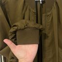 Frame Cinched Zip Up Linen/Cotton Blend Jacket - Deep Army Green (Size L) Photo 4