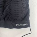 Bebe  Black Mesh Crossback Sports Bra Size 1X Photo 3