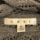 CAbi  #720 Circle knit cardigan sweater shawl collar open front draped M Photo 3