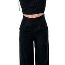 Wilfred NWT Aritzia  Black Linen Blend Brax Jumpsuit Size 0 Photo 0