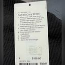 Lululemon NWT  Call for Cozy Dress Size 4 Black Oversized Thumb Hole Stretch Photo 5