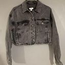 Forever 21  Women’s Gray Buttons Closure Denim Jacket Size M Photo 5