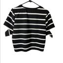 Skinny Girl  Women’s Black/White Pullover Elbow Split Sleeve Top Sz M Photo 1