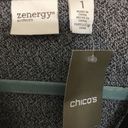 Chico's /Zenergy Color Block mix knit paisley jacket Photo 6