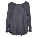 Terra & Sky  Women's Gray Long Raglan Sleeves Side‎ Ruffle Top Size 2X Photo 1