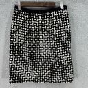 Talbots  pencil skirt women 6p black geometric wool career preppy old money regal Photo 3