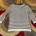 Dress Barn NWT  Roz & Ali Stripe Faux Pearl Jewel Lightweight Sweater Top Medium Photo 3