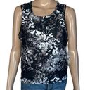 Balance Collection  black floral athletic tank top Photo 0