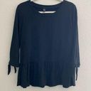 Modcloth NWOT  Au Fond Peplum Tie sleeve Top Photo 0