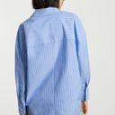 Everlane Oversized Poplin Cotton blue striped shirt Photo 3