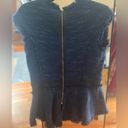 Rebecca Taylor M/L Navy Tweed Peplum Top - Never worn! Photo 5