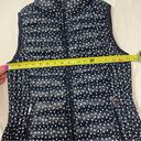 Tommy Hilfiger  Womens Puffer Vest packable Size small Navy Polkadot Quilted Photo 11