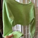 Wild Fable Soft Green Long Sleeve Cropped Button Cardigan Photo 2