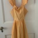 &merci Orange ruffled sleeve dress Photo 0