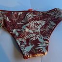 Maaji  NEW red floral, red reversible bikini bottom, small, sustainable material Photo 4