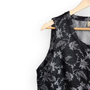 American Vintage Vintage Liz Claiborne Black Gray Floral Button Down Vest 12P Photo 2