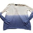 Banana Republic  White and Blue Ombré Split Back Lightweight Sweater Photo 2