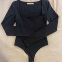 Oak + Fort  Black Square Neck Bodysuit Photo 0