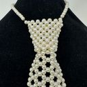 American Vintage Vintage Novelty Faux Pearl Tie Necklace *Small Neckline Photo 1