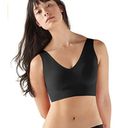 Krass&co True & . Bra Women's XS True Body V-Neck Bralette Buttery Soft Comfort Black Photo 0