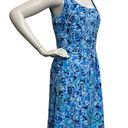 Carmen Marc Valvo Luxe by  Blue Floral Sleeveless Pleated Cocktail Dress 8 Summer Photo 2