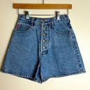 Bongo Vintage  button fly denim jean shorts  big logo on back size 3 Photo 0