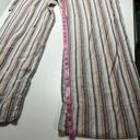 Rewind Linen blend striped pants front tie stretchy bunched waist size medium Photo 6