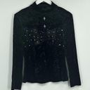 Vintage Y2K Goth Grunge Velvet Shirt SZ S Photo 2