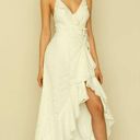 Yumi Kim Meadow Maxi Ivory Lace Belted Wrap V-Neck Crochet Long Midi Dress Gown Photo 3