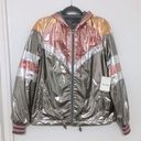 Magic Mother Triple Stripe Sport Breaker Jacket Size XS Silver Metallic  NWT Photo 1