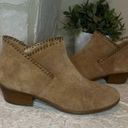 Jack Rogers  Tan Suede Ankle Booties Low Heel Slip On Boots sz 9.5 M Photo 2