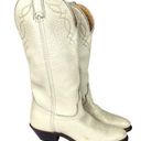 Laredo  31603 Ivory Cream Leather Cowboy Western Cowgirl Pointed Boots Booties 6M Photo 0