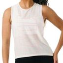 Zyia NWT  Hot Pink Ivory Blush Spell-Out Athlete Tank Muscle Top Women's Sz Small Photo 1