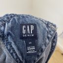 Gap  Denim Bib Shortalls Overalls Cut-Off Distressed Jean Shorts size XS Photo 6