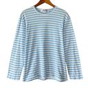 Comme des Garçons Play  Blue & White Striped Long Sleeve Tee Size Large Photo 0