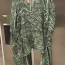 Cult Gaia 💕💕 Bruna Coverup ~ Linen Silk Saltation Basil Green Print Small S NWT Photo 9