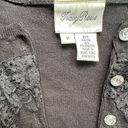 Tracy Reese  Embelished Lace Cardigan Sweater Button Up Size P Photo 6