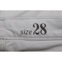 J.Crew Women's  Toothpick 09355 White Cotton Pull On Zip Up Skinny Jeans Size 28 Photo 4