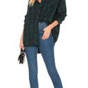 superdown  Audriana Oversized Plaid Flannel Top in Green/Blue Size M Photo 1