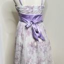 Morgan & Co  Light Purple Floral Print Dress Size 9/10 Fairycore Feminine Wedding Photo 13