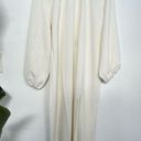 Hill House  The Simone Dress White Polyester Open Back Long Sleeve Slit Dress Photo 3