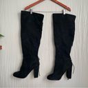 mix no. 6  Praha Black Over the Knee Heeled Boot Size 11 Photo 1