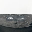 ZARA  Womens Jewel Rhinestone Embellished Draped Satin Cami Tank Top Size M Black Photo 4