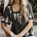 Bohme Green Floral Top Photo 0