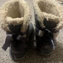 UGG  Double Bailey bow boots blue 7 winter Sherpa sheep Photo 4