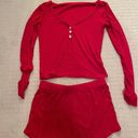 2 Piece Pajama Set Red Size M Photo 0